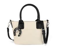 AFKOMST Borsa tote da donna in tela con manici e tracolla in pelle PU, piccola borsa a tracolla, mini borsa leggera per l'uso quotidiano, Nero