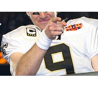 AFL New Orleans Saints Drew Brees Tre Stelle 3-⭐⭐⭐ Oro Su Nero Capitani C-Patch