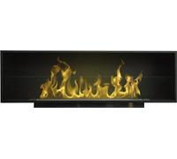 AFLAMO Biocamino JUNO in vetro da 174 cm, a parete e ad incasso