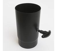Aflex raccordo per stufa a legna - camino manicotto tronchetto MF con valvola manuale (130mm)