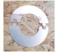 AFLEX - Semi Rosone Placca Circolare Inox Spessore 5 Decimi Aisi 304, Diametro 230mm