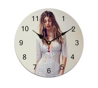 AFLJNYNN Camila Morrone Orologio da parete in PVC leggero e silenzioso progettato con stile minimalista e costruzione senza cornice, perfetto per pareti della camera da letto o dell'ufficio.