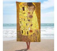 AFLJNYNN Gustav klimts The Kiss - Set di asciugamani da bagno e da spiaggia in microfibra per un rapido assorbimento