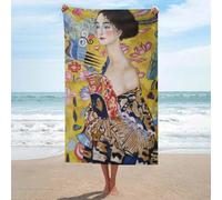 AFLJNYNN Gustav klimts The Kiss - Set di asciugamani da bagno e telo mare colorati per divertenti vibrazioni estive