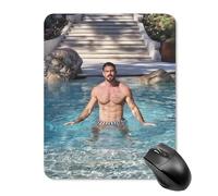 AFLJNYNN Michele Morrone Design Antiscivolo Giocatori Supporto PC Scuola Mouse Pad Play Soft Workstation Versatile