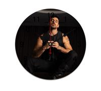 AFLJNYNN Michele morrone Questo orologio da parete in PVC offre una funzione di spazzata silenziosa e un'estetica minimalista senza cornice, adatto per la decorazione della camera da letto o