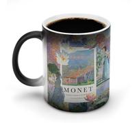 AFLJNYNN Monet Painting Surprise Reveal Tazza per gli appassionati di tè, tazza in ceramica che cambia il calore