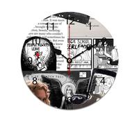 AFLJNYNN Nathan Scott Orologio minimalista senza cornice in PVC con secondi silenziosi, progettato per adattarsi perfettamente a camere da letto, soggiorni o uffici professionali.
