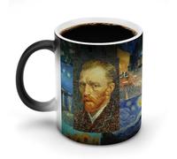 AFLJNYNN Tazza artistica post-impressionismo Van Gogh Heat Touch per sorrisi mattutini
