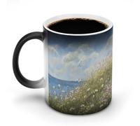 AFLJNYNN Tazza di caffè sensibile al calore magica della pittura di Monet con testo personalizzato