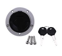 Aflytep Tappo Serbatoio Carburante per Motocicletta in Lega di Alluminio Nero Compatibile con Z800 Z750R Zx14 Kle650 Z1000 Z750