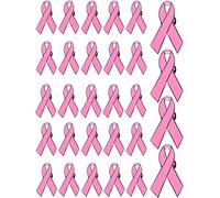 Aflyu Spille a nastro rosa per la sensibilizzazione sul cancro al seno, spille da bavero, Large, Metallo, Nessuna pietra preziosa