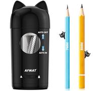 AFMAT BlackPSX9 - Temperamatite elettrico, completamente automatico, ricaricabile, con orecchie di gatto, per matite colorate φ7-8 mm, temperamatite a mani libere per bambini, artisti, casa, scuola