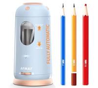AFMAT PSC8 Temperamatite elettrico, con entrata e uscita automatica, temperamatite completamente automatico, temperamatite ricaricabile a mani libere per matite Jumbo e colorate (7-11,5 mm)