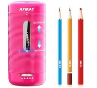 AFMAT Temperamatite completamente automatico con contenitore per bambini, temperamatite elettrico ricaricabile, USB, temperamatite spesse, 6,5 - 12 mm, batteria e temperamatite USB, per istruzione