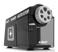 AFMAT Temperamatite Elettrico, 6 Fori, Temperamatite Elettrico Con Contenitore per 6-11 mm, Ricaricabile Tramite USB, Ad Alte Prestazioni, Robusto, Elettrico per Aula, Scuole, Case, Uffici, Nero