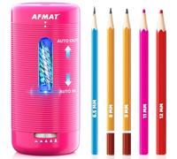 AFMAT Temperamatite elettrico, completamente automatico, con inserimento e spegnimento automatico, ricaricabile, per matite Jumbo e colorate (6,5-12 mm), portatile, per casa/aula/ufficio PSC2
