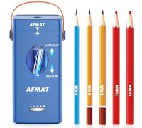 AFMAT Temperamatite elettrico, completamente automatico, per matite n. 2/Jumbo da 6-12 mm, con 5 modalità di affilatura, ricaricabile, resistente, per aula e la casa/ufficio, PSC7