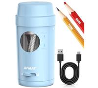 AFMAT Temperamatite elettrico completamente automatico, ricaricabile, con contenitore per matite sottili da 7-8 mm, auto in e out, temperamatite elettrico per casa, ufficio, scuola, blu, PSX8