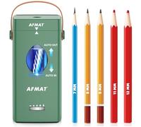 AFMAT Temperamatite elettrico, ricaricabile e senza fili, completamente automatico per aula, ingresso e uscita automatico, 5 modalità di affilatura, temperamatite resistente per matite numero 2/Jumbo