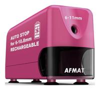 AFMAT Temperamatite elettrico, senza fili e ricaricabile, resistente per matite da 6-11 mm, arresto automatico, affilatura rapida 2s, alimentazione a batteria, 10.000 temperini, PSD3