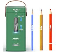 AFMAT Temperamatite elettrico, temperamatite completamente automatico, auto dentro e fuori, temperamatite ricaricabile, per matite Jumbo e colorate (6,5 - 12 mm), portatile per casa, aula, ufficio