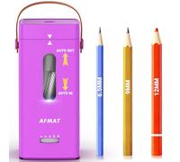 AFMAT Temperamatite elettrico, temperamatite completamente automatico, auto in & fuori, temperamatite ricaricabile, per matite Jumbo e colorate (6,5 - 12 mm), portatile per casa, aula, ufficio, viola