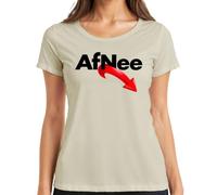 AfNee - Maglietta da donna contro la destra, anti-AFD, con freccia politica | Democrazia Bundestagswahl satire elezioni fck antifascismo umorismo divertente attivismo colorato divertente