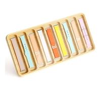 AFOOYO Organizer per cinturini in legno, funziona con tutti i cinturini Apple Watch, con 9 scomparti, con coperchio superiore in acrilico