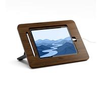 AFOOYO Supporto da disegno per tablet in bambù, portatile e regolabile, 5 angoli per laptop, iPad Pro da 12,9/13", vernice noce