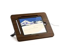 AFOOYO Supporto per tablet in bambù, portatile e regolabile in 5 angolazioni, supporto per laptop, supporto per lettura libri, compatibile con 9,7/10,2/10,5/10,9/11" (vernice noce)