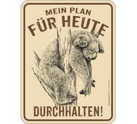 Aforismi Scudo la Mia Piano per Oggi Werkstatt-Blechschild Divertente