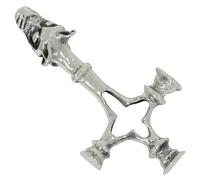 AFP Ciondolo a forma di croce di lupo vichingo, in argento sterling 925 AS-315-1
