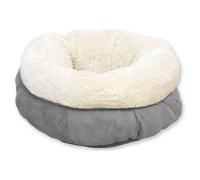 Letto Per Cani Donut In Lambswool Grigio, NUOVO