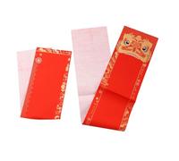 AFQBOEQXY Carta per Calligrafia Cinese, Carta for Calligrafia con distici del Capodanno Cinese, Rossa, 104x17,4 cm, 10 Pezzi