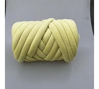 AFQBOEQXY Fil épais en Coton tubulaire, Filato for Uncinetto Super Spesso 1 kg Velluto Multicolore for lavori a Maglia a Mano Fai da Te(Bright Yellow 1KG)