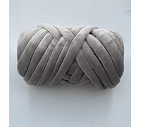 AFQBOEQXY Fil épais en Coton tubulaire, Filato for Uncinetto Super Spesso 1 kg Velluto Multicolore for lavori a Maglia a Mano Fai da Te(Sky Grey 1KG)