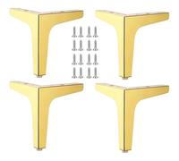 AFQBOEQXY Piedini triangolari in metallo, Gambe for mobili in metallo 4 pezzi Design a triangolo diamantato Multicolore 10-17 cm(Gold,17cm/7in)
