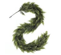 AFQBOEQXY Pigne Artificiali, Ghirlanda di Pino e Cedro Artificiale da 6 Piedi a 9 for Decorazioni Natalizie for Interni ed Esterni(180cm-6FT)