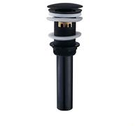 AFQBOEQXY Tappo a Molla per lavabo, Tappo Pop-Up Piletta con Cestello for Lavabo e Grigio(Black)