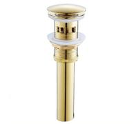 AFQBOEQXY Tappo a Molla per lavabo, Tappo Pop-Up Piletta con Cestello for Lavabo e Grigio(Gold)