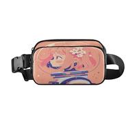 Afraid Astronaut Peach Elegante borsa a tracolla per uomo donna marsupio multiuso con tracolla regolabile per viaggi, shopping, corsa, astronauta paura, pesca, taglia unica, Paura Astronauta Pesca, 1