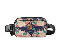 Afraid - Marsupio da donna, elegante, per donne, uomini, adolescenti, con cerniera, con cinghia regolabile, per viaggi, vacanze, corsa, Donne Paura, 1 size