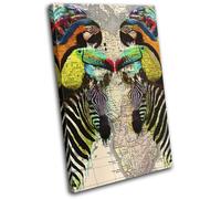 Africa Animal Exotic Colourful Animals SINGLE TELA parete arte foto stampa