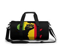 Africa Black Power Fist Map Borsa da palestra portatile per donne e uomini borsa da viaggio per sport stampa borsa da palestra divertente borsa da yoga