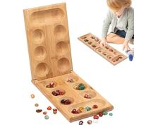 Africa Boaerd Game - Ensures Seamless Playtime Kalaha Boarrd Games Folding | Learning Toy Uses Boards Natural Stone Pebbles | Mancalas Boaard Gamee for Car Rides, Vacations and Visits