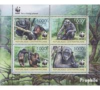 Africa Centrale Repubblica 3682-3685 Quartina (Completa Edizione) MNH ** MNH 2012 Zentralafrikanischer Schimpanse (Francobolli per i Collezionisti) Altri mammiferi (Scimmie/Dinosauri/Elefanti...)