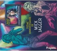 Africa Centrale Repubblica Block 1098 (Completa. Edizione) MNH ** MNH 2013 Mick Jagger (Francobolli per i Collezionisti) Musica/Danza