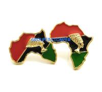 Africa Continente Con Regina Nefertiti Post Stile Perno Forato Orecchini