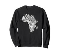 Africa Continente Dna Finger Print African Black Pride Meme Felpa